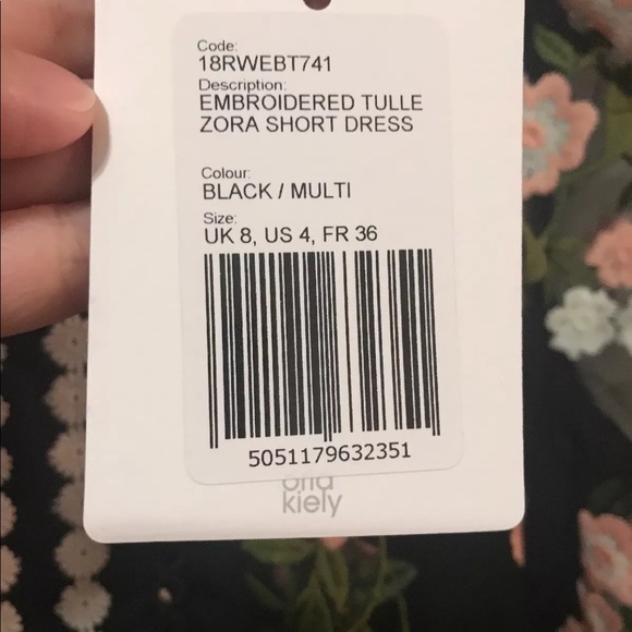 New Orla Kiely embroidered tulle Zora dress sz 4 - Picture 5 of 7